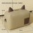Plastic cat travel carrier with air vents and carry handle, photo 13