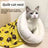 Enclosed tunnel pet bed with cartoon print for cats, view 2
