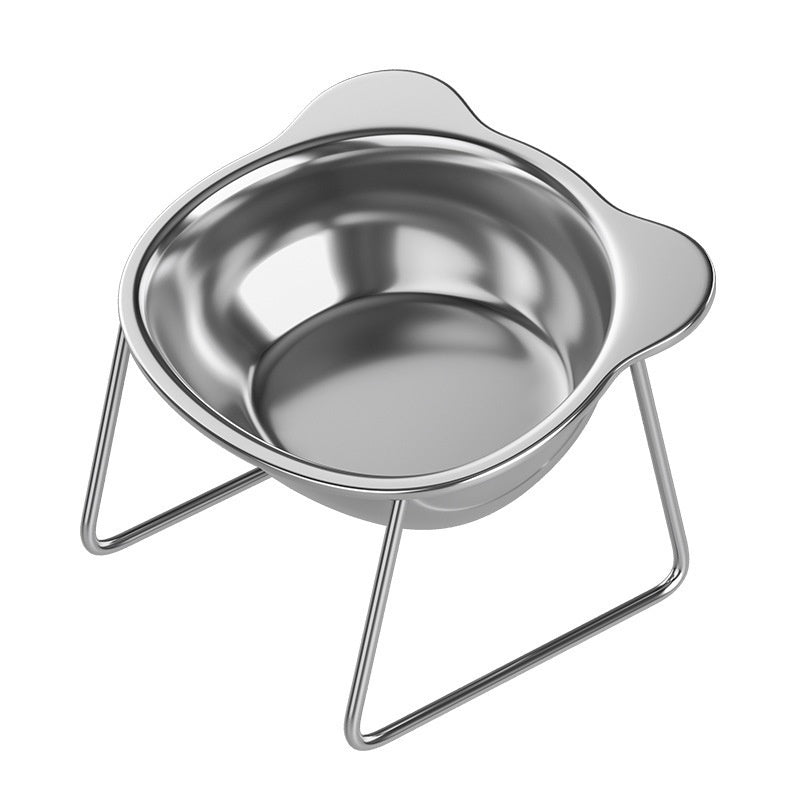 Red Panda Stainless Steel Pet Bowl for Cats, Rust-Resistant Raised Food and Water Dish