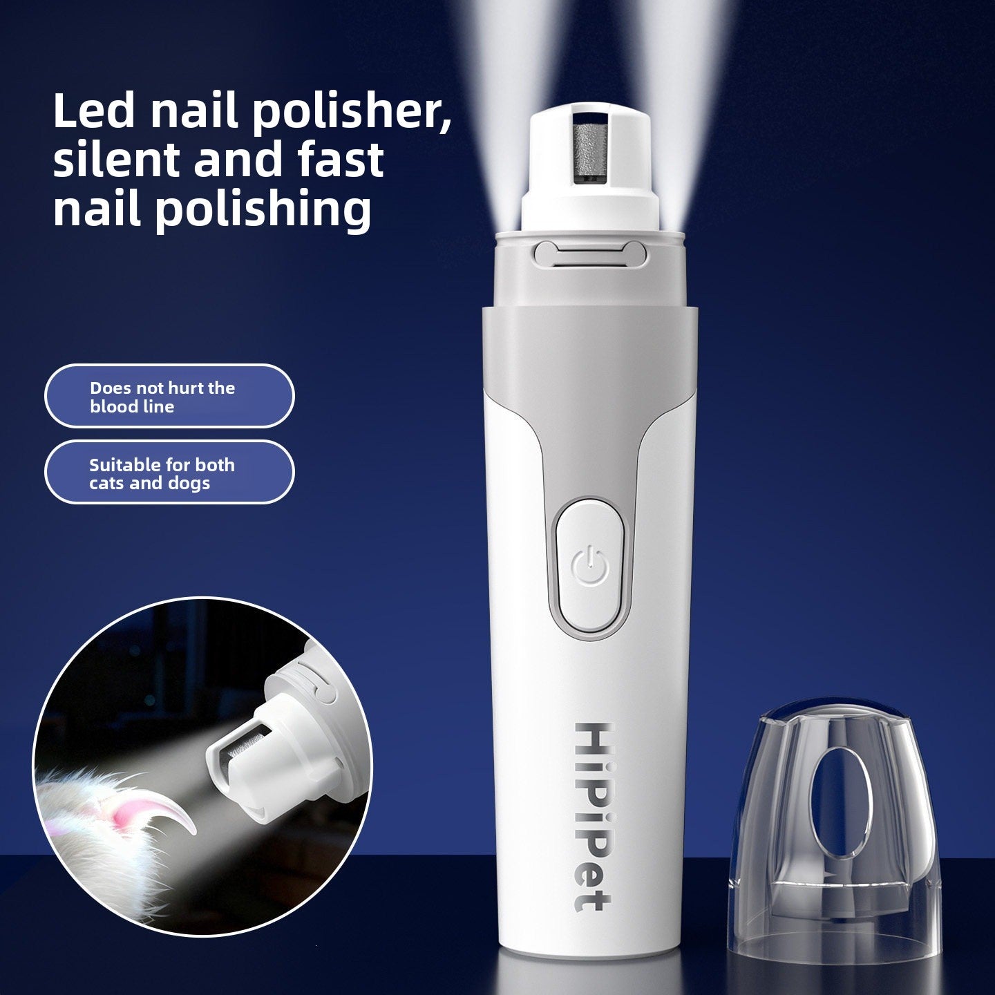 Battery Powered Pet Nail Grinder with Spare Grinding Heads