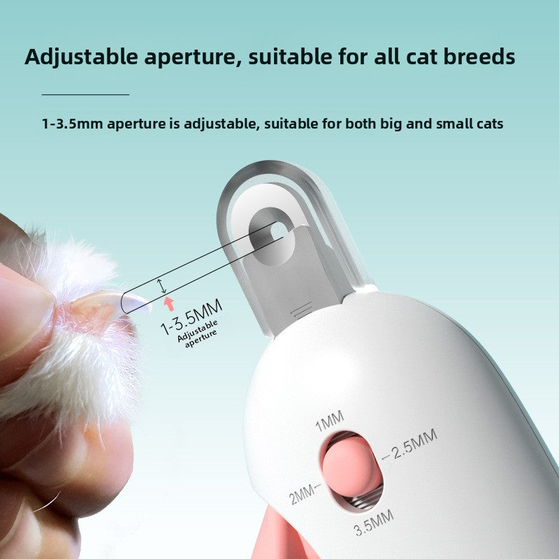 Adjustable Pet Nail Clippers with Safety Guard for Small Pets