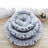 Round cotton pet bed with sweet strawberry print for cats, view 3