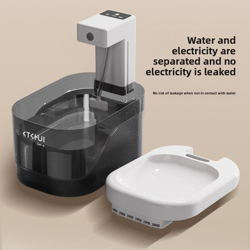 Automatic Smart Sensor Pet Water Fountain with Silent Pump and Multi-Stage Filter