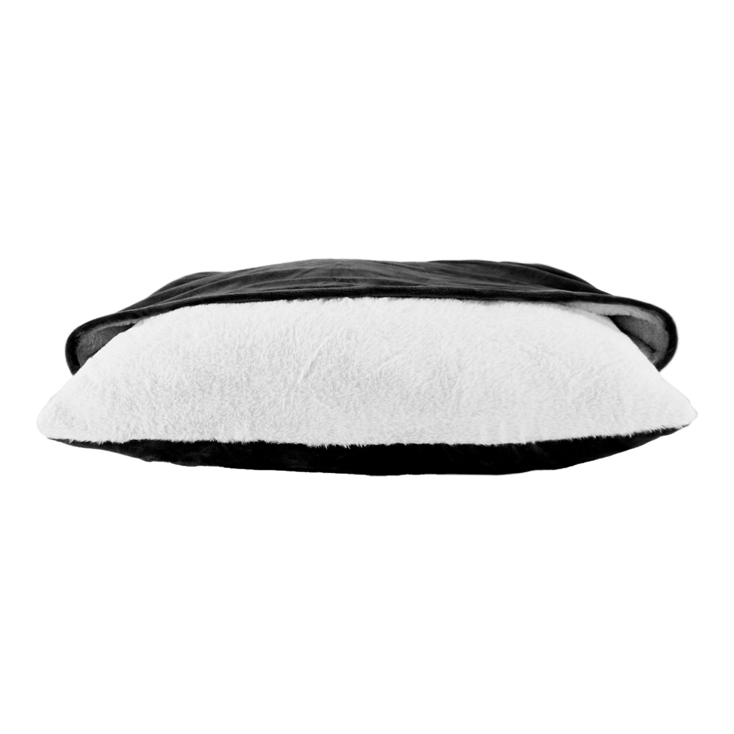 Warm enclosed bed for cats and dogs in Black, photo from another angle