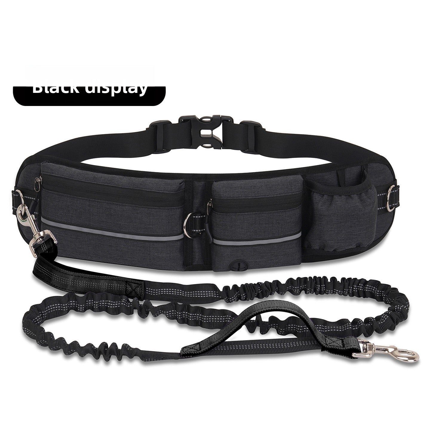 Dog walking waist bag with hands free lead and pockets, view 12