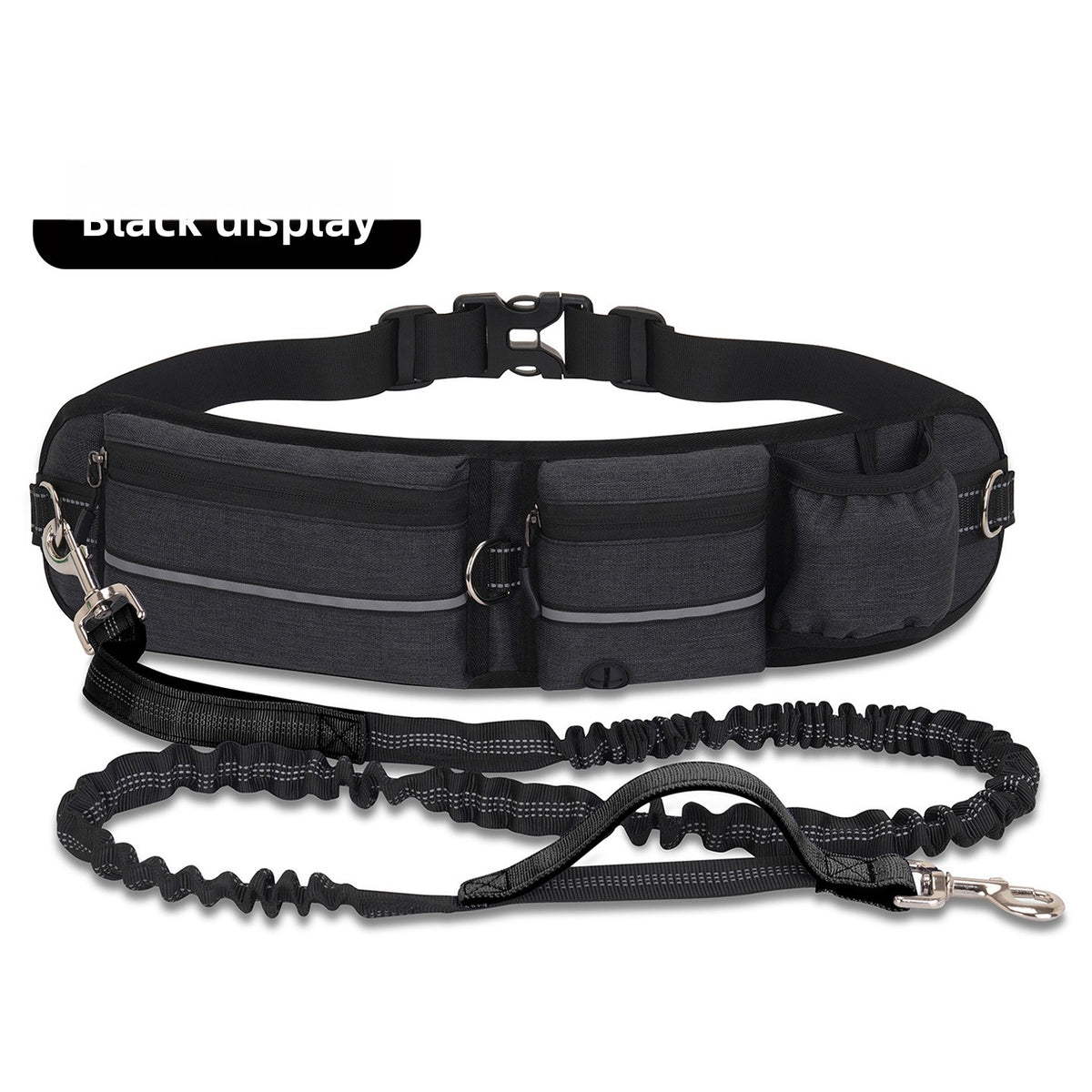 Dog walking waist bag with hands free lead and pockets, view 12
