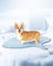 Leaf print cooling ice pad for pets, additional product photo