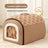 Enclosed pet bed with door curtain and removable pad for cats, photo 9