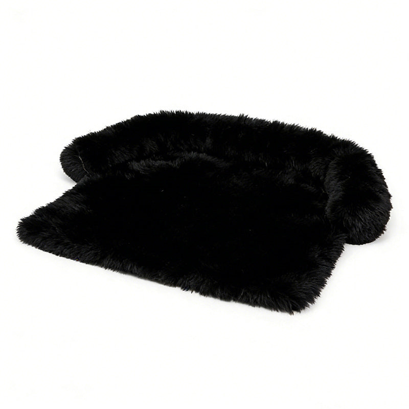 Fuzzy Blanket Pet Bed with Washable Removable Cover