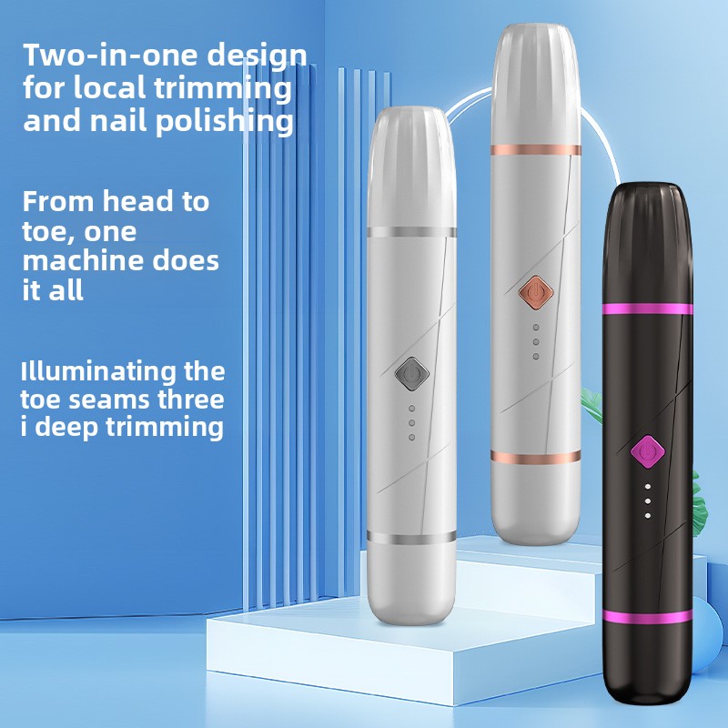 2-in-1 Pet Hair Trimmer and Nail Grinder with LED, Cordless Tool