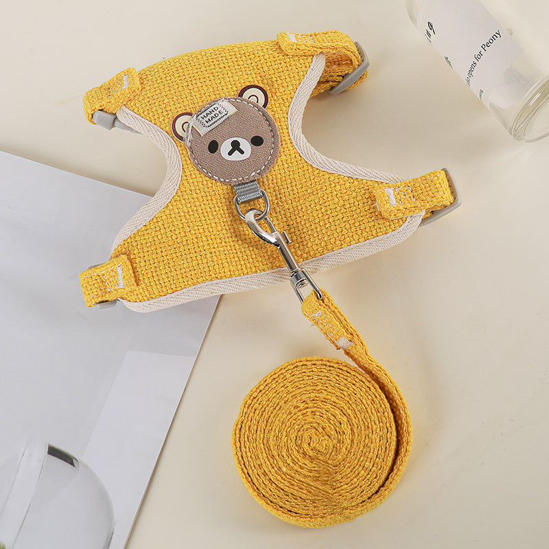 Small pet vest harness and lead, available from Pet Royale UK