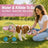 Stainless steel dog water bottle with hook in Pink Bottle, close-up detail