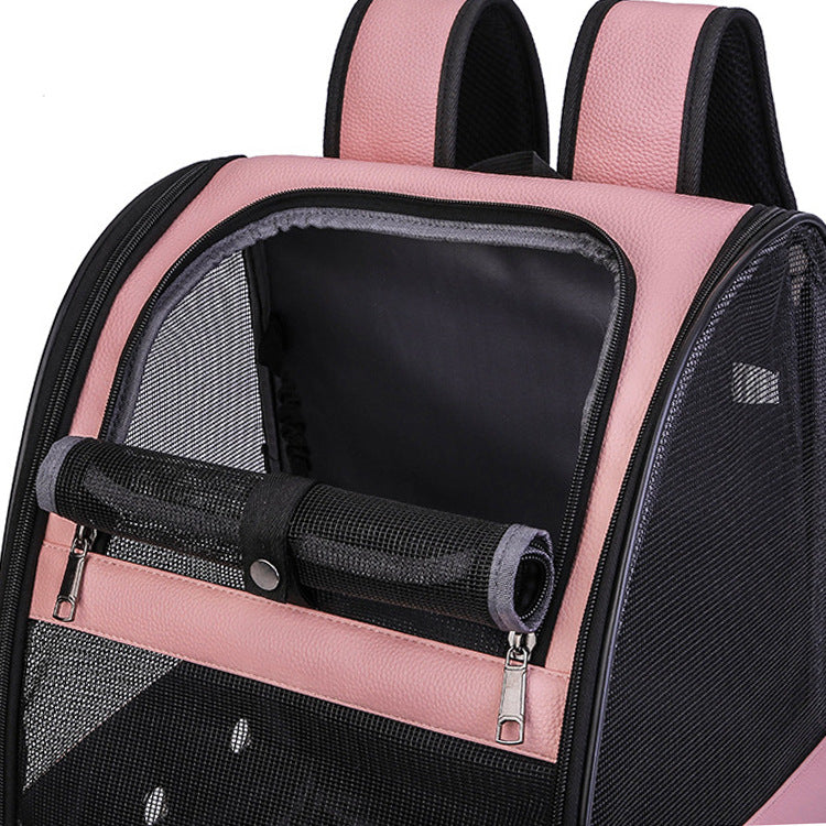 Bird travel backpack carrier with mesh windows for parrots, view 3