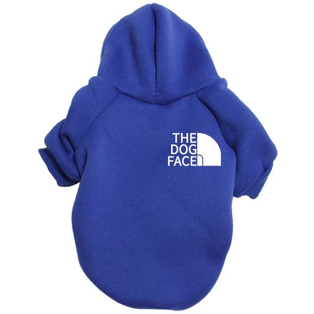 Dog face print sweatshirt for dogs in Grey with Black Label, side view