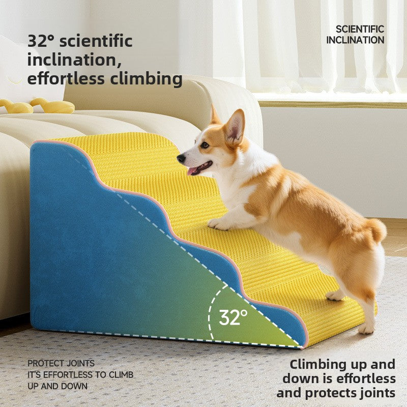 Washable foam pet stairs with gentle slope, photo 1 of 17