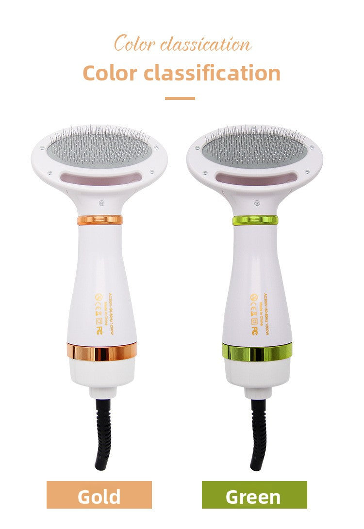 2-in-1 Pet Hair Dryer Brush, Two-Speed Blow Dry Massage Comb