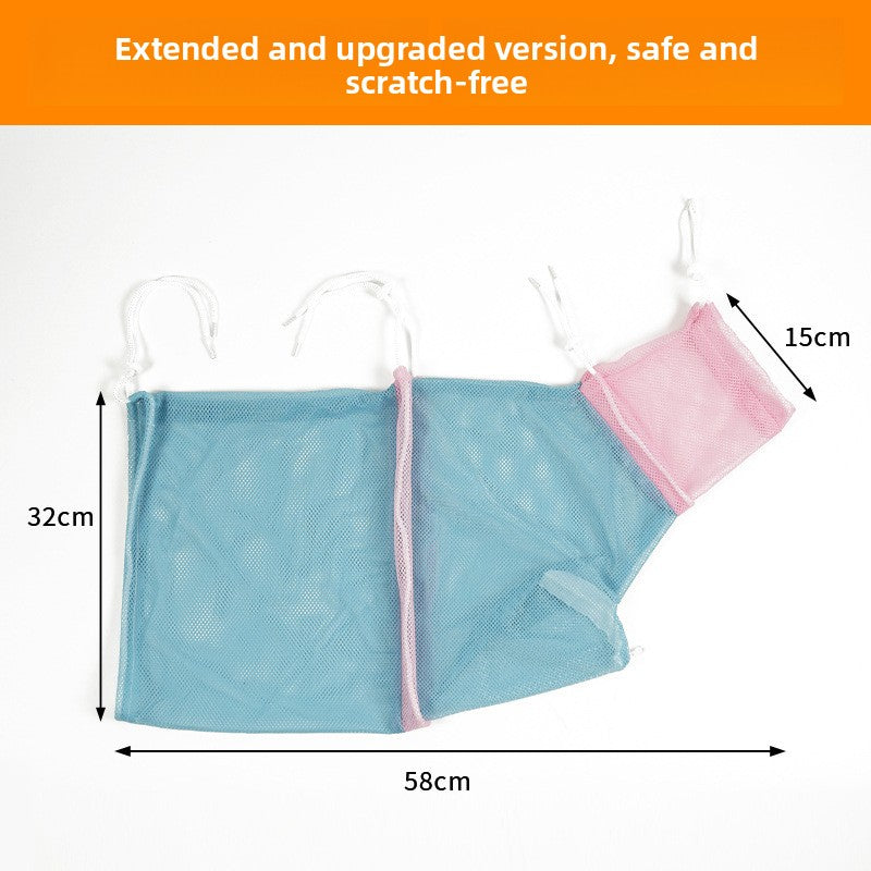 Anti-Scratch Cat Bathing Bag, Extended Grooming Restraint Bag