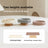 Round Ceramic Slow Feeder Bowl 15.5cm with Raised Pattern and Optional Wooden Base
