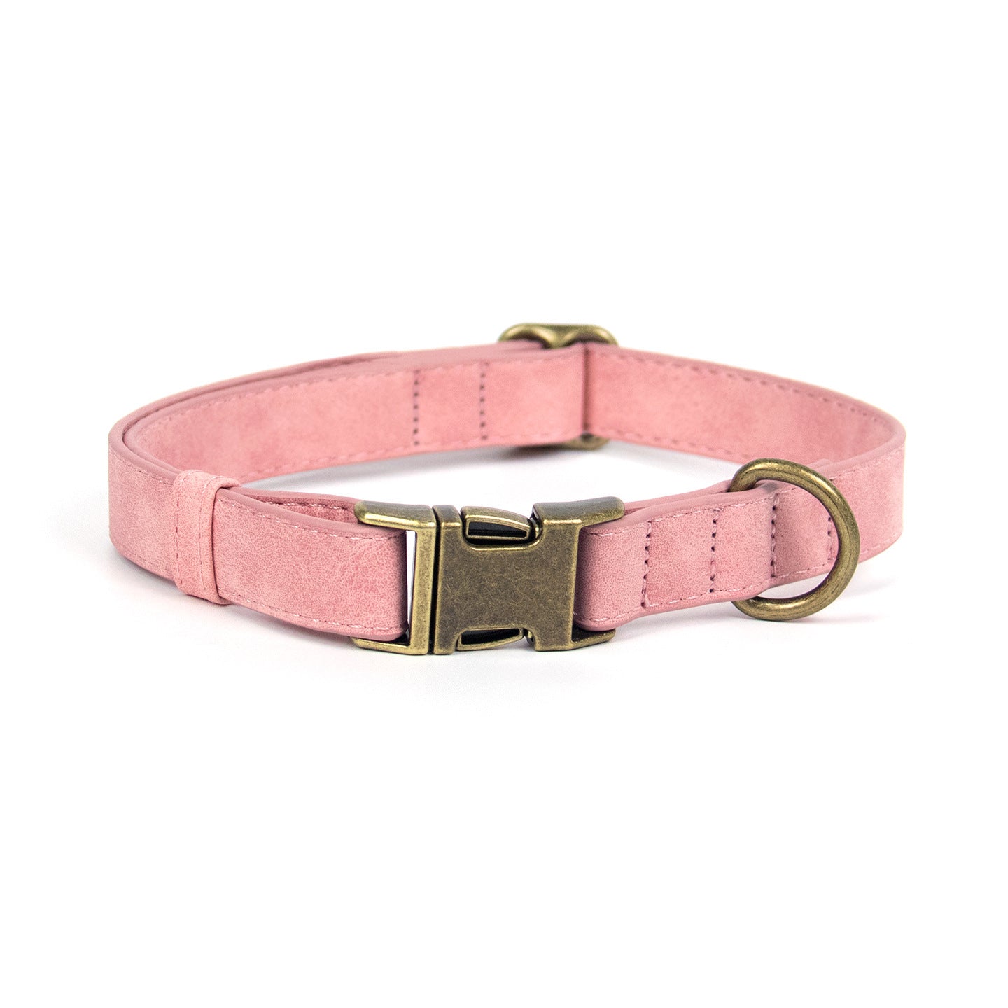 Retro PU leather dog collar and lead, 3 sizes available