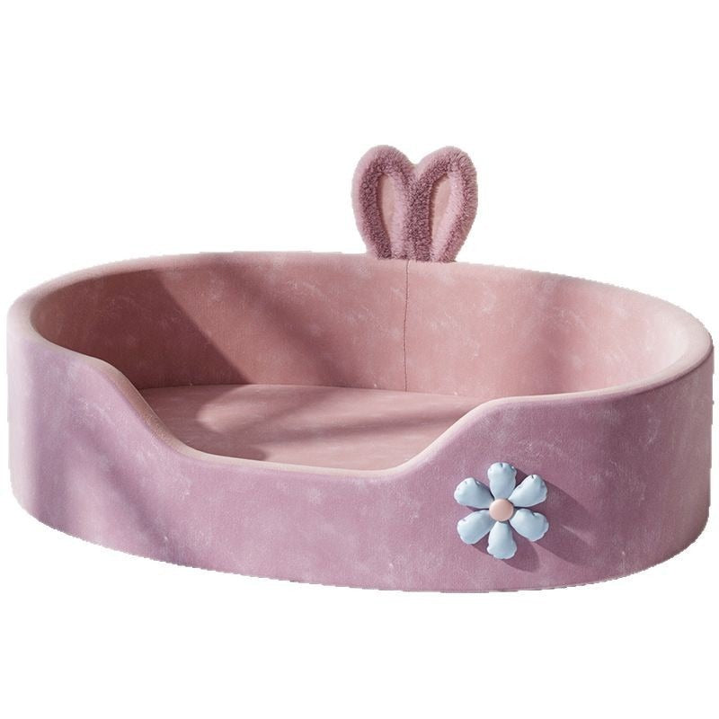 Pink princess pet bed with soft cushion for small dogs, photo 5