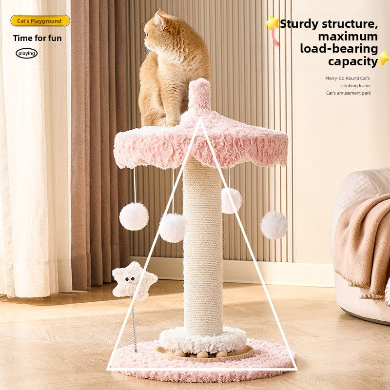 Carousel cat climbing frame with play levels for indoor cats, photo 4