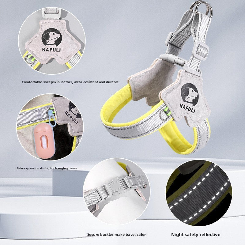 Breathable mesh Y-shape dog harness, available from Pet Royale UK