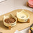 Anti-Spill Ceramic Pet Bowl with Wooden Stand and Cat Ear, Paw or Fish Bone Design