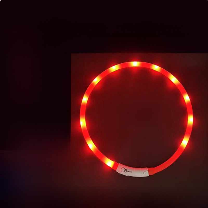 USB rechargeable luminous dog collar with coloured light, view 10