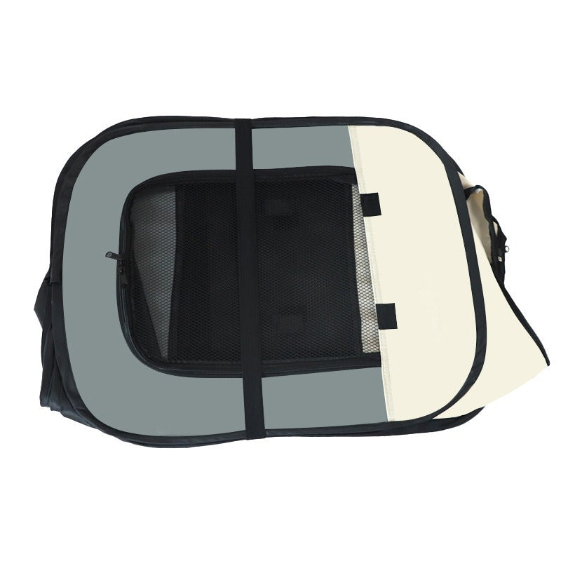 Light blue foldable octagonal pet playpen tent with carry bag, photo 5