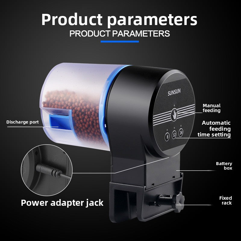 Automatic aquarium fish feeder with timer for fish tanks, view 2