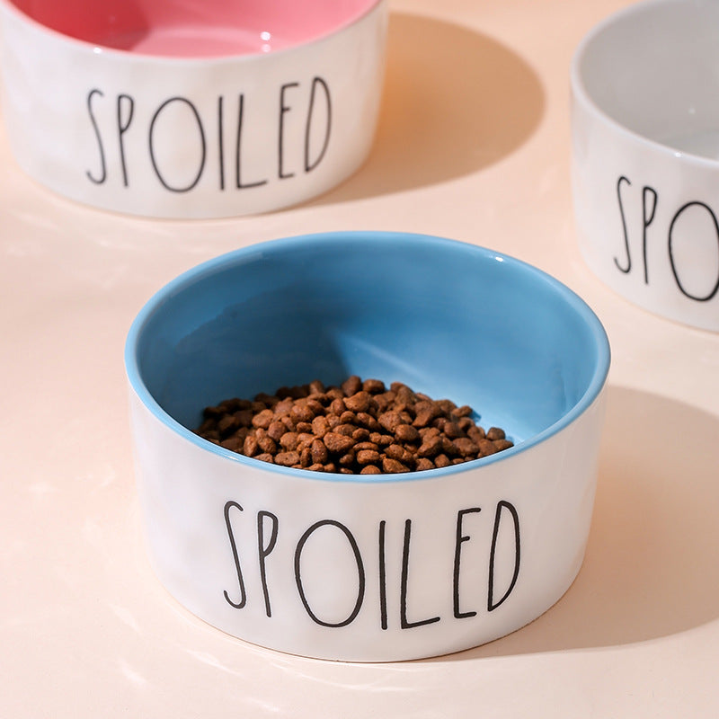 Creative Contrasting Color Ceramic Pet Bowl