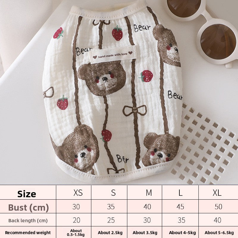 Cotton summer dog vest and strap top, available in 12 styles, image 42
