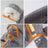 Waterproof four leg dog raincoats in orange and green