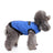 Windproof hooded dog jacket with zip front in Rose Red Style B, top view
