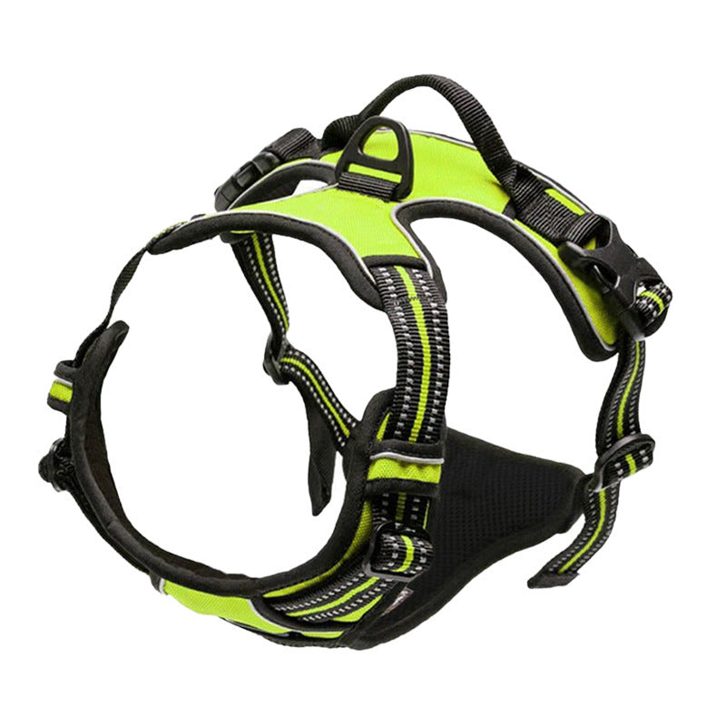 Escape-resistant reflective dog harness in black, product image 33