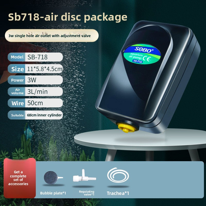 Adjustable quiet aquarium air pump with air stone kit, view 20