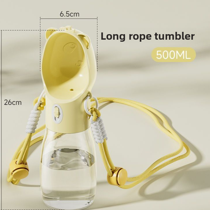 Portable Leak-Proof Dog Water Cup with Food Compartment for Outdoor Walks and Travel