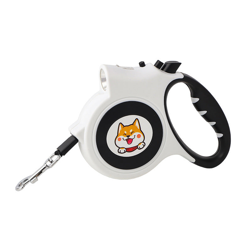 5m retractable dog lead with LED light in 9 colour options