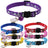 Adjustable cat collar with cute cat head charm and safety buckle, product image 1