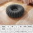 Grey bear paw shaped round plush pet bed, view 66