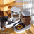 Gravity-Fed Automatic Pet Water Dispenser and Food Feeder Set, 3500ml Large Capacity