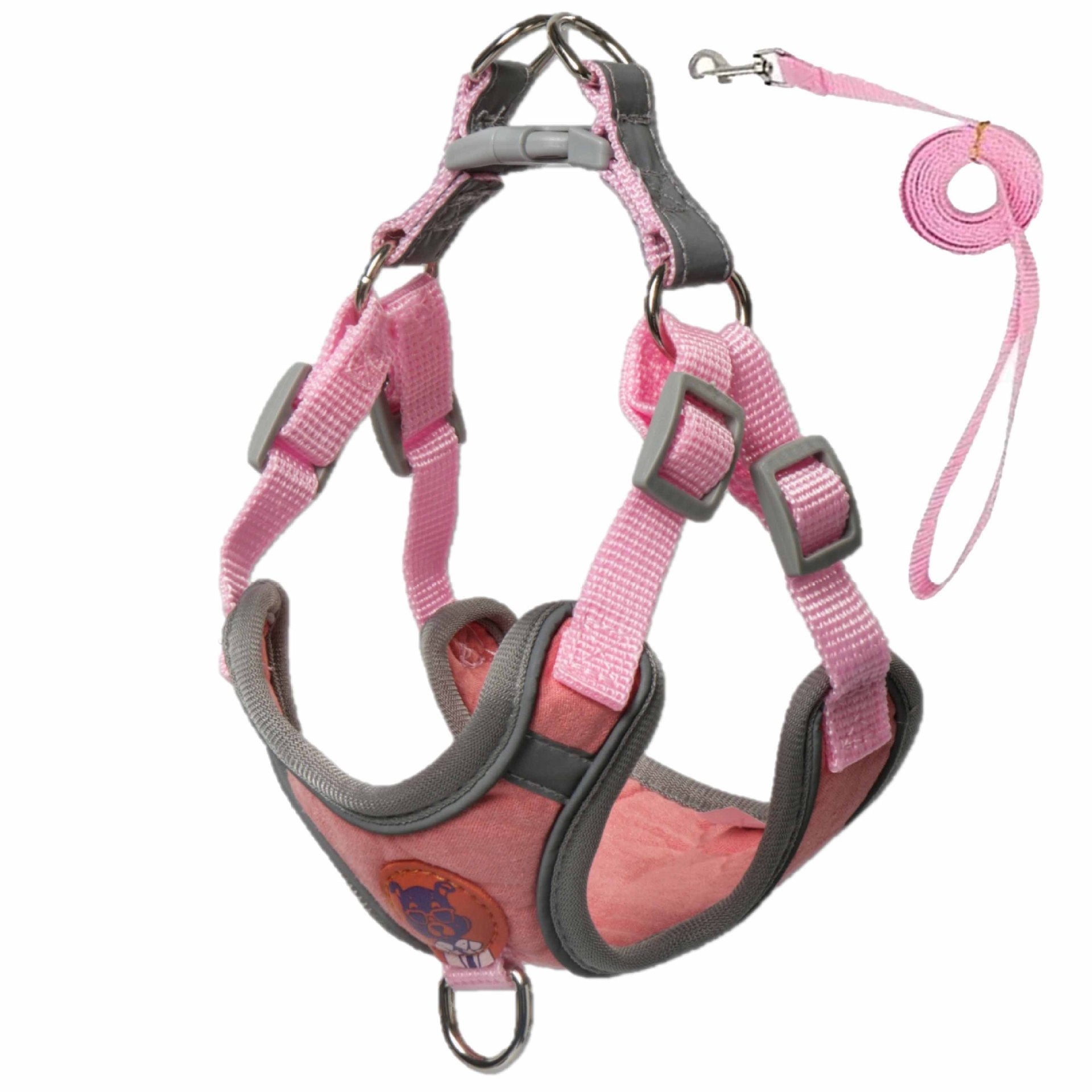 Reflective vest harness with flat lead in 4 colour options