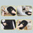 Black pet hair removal grooming glove with double-sided design, photo 3