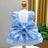 Lace pet wedding dress for small dogs and cats in Blue, size Extra Large