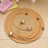 Round woven cattail grass cat scratch mat, detail photo 4