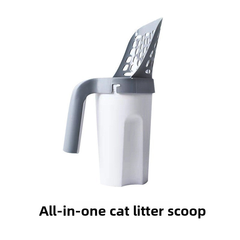 All-in-One Cat Litter Scoop with Waste Bag Holder