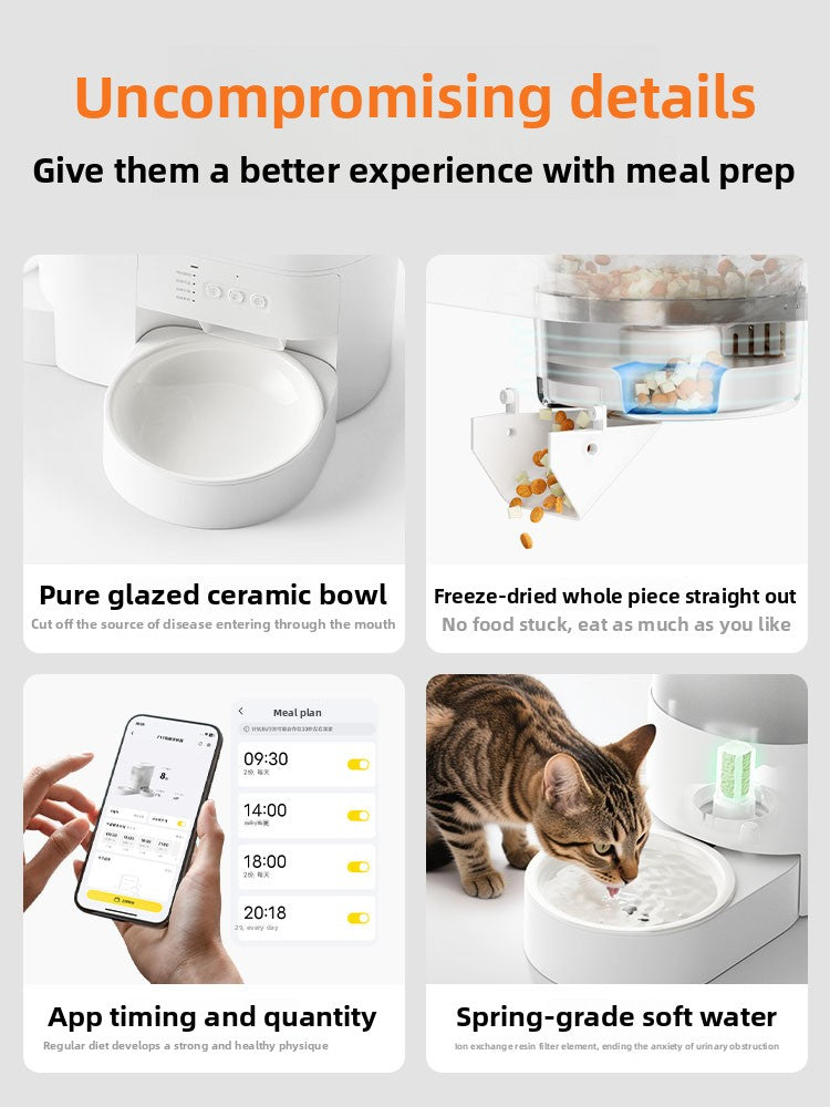 Smart Automatic Pet Feeder with Camera, Water Dispenser and Wi-Fi App Control