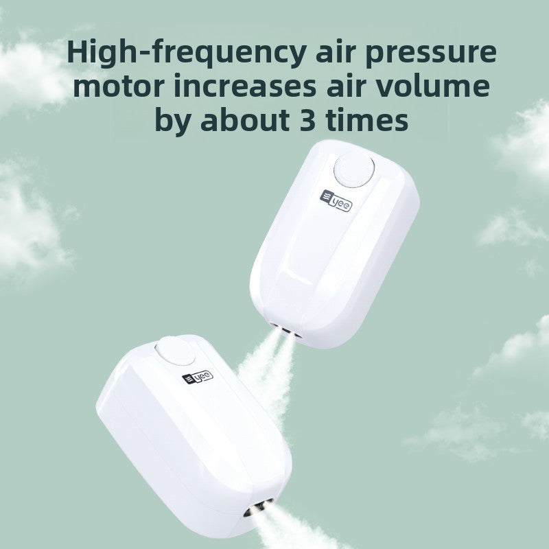 Quiet aquarium air pump kit with air stone or air disc, view 2