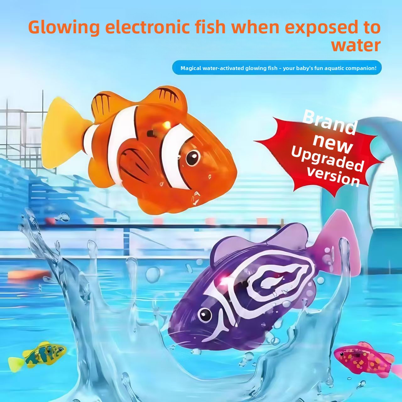 Interactive LED Swimming Fish Toy