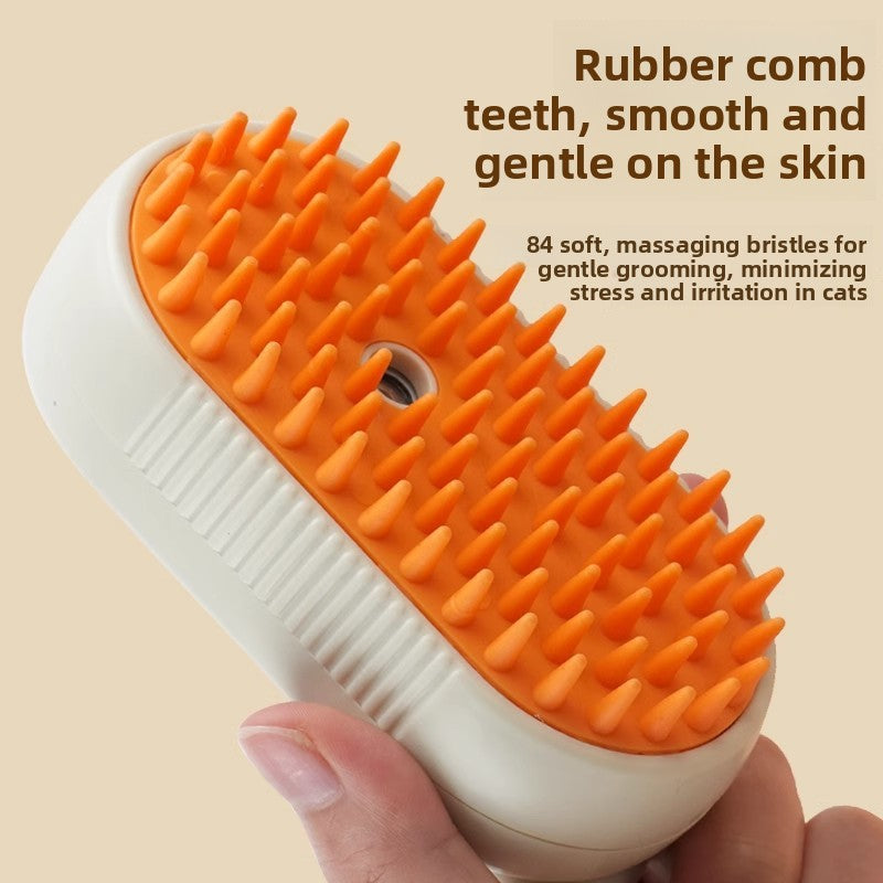 One-Click Steam Spray Grooming Comb for Cats and Dogs